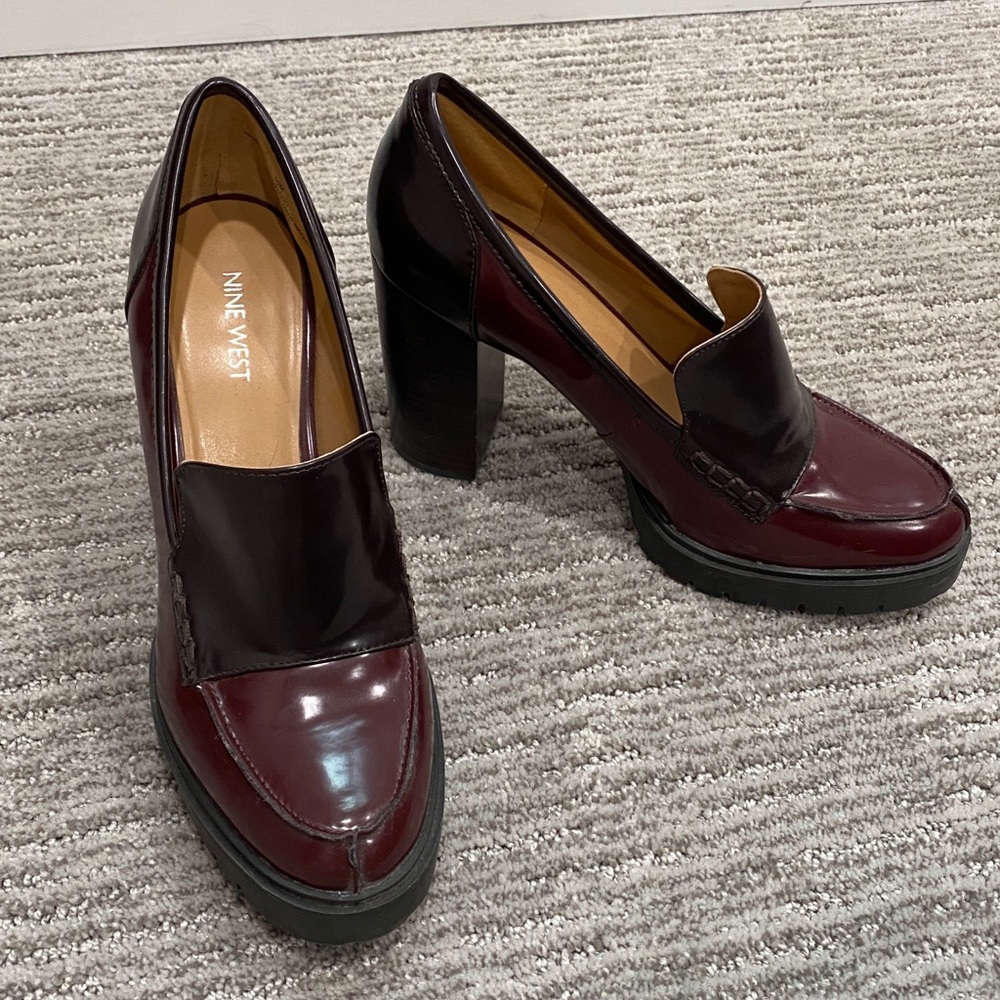 Nine West Mad4Youo Black and Burgundy Size 10M